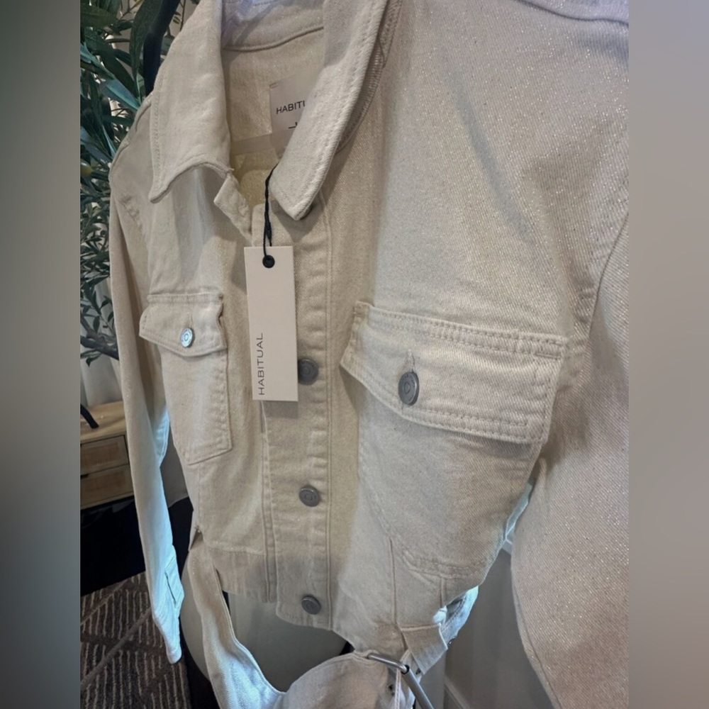Habitual Glittery Denim Jacket XL